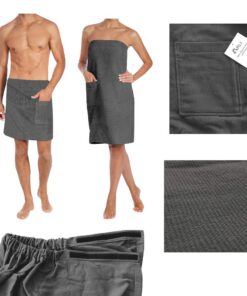 ARLI Saunakilt Damen Herren Baumwolle Anpassbare Größe Sauna Wellness