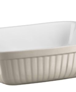 Mäser 931501 Serie Graue Keramik-Auflaufform, ideal für Lasagne und Tiramisu, kratzhaltige Backform, 33x24x8 cm