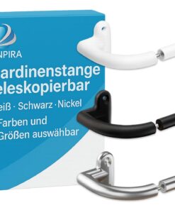 ONPIRA® Teleskop-Vorhangstange (Nickel, ausziehbar 120–230 cm) – ideal für Verdunkelungsvorhänge & Raumabdunkelung