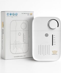Soundbox mit Naturklängen – Einschlafhilfe mit Vogelgezwitscher, Meeresrauschen & Regengeräuschen – Naturklänge-Gerät, b