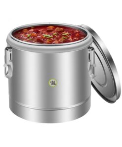 MINRS 10L Transport Thermobehälter - Profi Gastro Edelstahl Therme, 12h Kalt und Warm haltend, für Professionelle und Ho