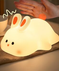 YISUN Bunny Nachtlicht für Kinder und Erwachsene, Nachttischlampe mit Touch-Steuerung und Dimmbarkeit, wiederaufladbare