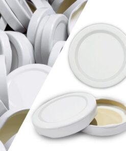 100er Set Weiße Twist-Off Ersatzdeckel TO 43 für Sturzgläser 37/53/65/106 ml