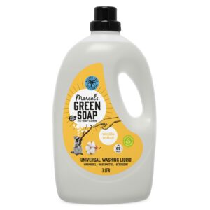 Marcel's Green Soap Universal Waschmittel Vanille & Baumwolle – Vegan, palmölfrei, mikroplastikfrei – gegen Flecken – 3