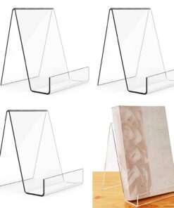 Demarsen klarer Acryl-Buchständer A4 für Bücher, Notebooks und Bilder | Demarsen 3PCS Acryl Buchständer für klare und p