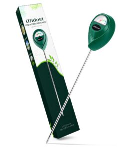Midori Grün Boden-Feuchtigkeitsmesser für Pflanzen | 3 Stück, Edelstahl-Sonde 31,2 m lang, Feuchtigkeitsmessgerät ideal