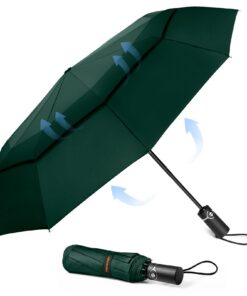 TECKNET Sturmfest Regenschirm für Herren und Damen - 104 cm Windsicher, Faltbar und mit 10 Rippen