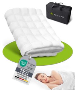 Juskys Gewichtsdecke 135x200 - Anti-Stress-Therapiedecke, 7 kg - Baumwoll-Mikrofaser-Mischung für Menschen mit Schlafstö