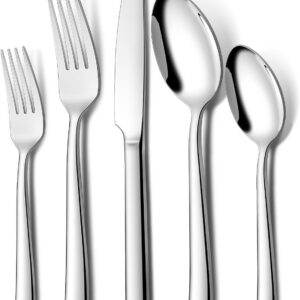 Terlulu Edelstahl Besteck Set 6 Personen, Hochwertiges Besteck, Spülmaschinenfest & Hochglanzpoliert | Terlulu Besteck