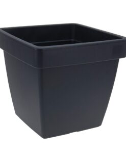 Spetebo Anthrazit Kunststoff Pflanzkübel - 40x40 cm - Blumentopf für_console_günstig_Welt migliorato