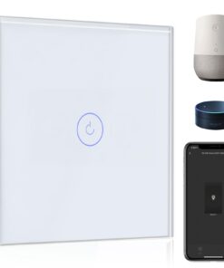 BSEED Smart Lichtschalter 1 Fach 1 Weg arbeitet mit Amazon Alexa und Google Home - WiFi-Smart-Schalter für-valuierbare M