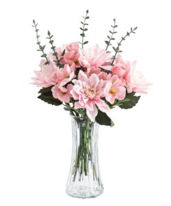 Glasseam Große Elegante Glasvase Modern – Klar für Wohnzimmer Blumensträuße Roses