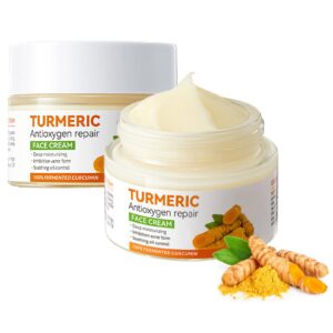 Kurkuma Anti-Aging Gesichtscreme für Frauen - Feuchtigkeitscreme Hydratisierend mit Kurkuma - Dunkle Flecken Entferner -