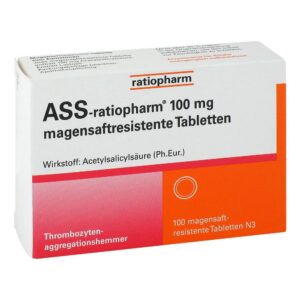 ASS-ratiopharm 100 mgtablettenresistente Magensaft für Erwachsene im HausgebrauchEfz_Part_200mg