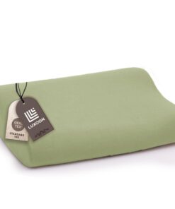 Kissenbezug Gesundheitskissen Atmungsaktiv Baumwolle Salbei Grün 30-45x50-65cm Waschbar