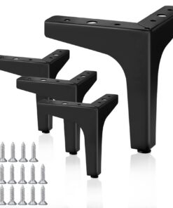 Herbst 4 Stück Schwarz Möbelfüße 10cm, IDEAL für Schrankfüße und Tischbeine, perfekt für DIY-Projekte, Black 4pcs-10cm