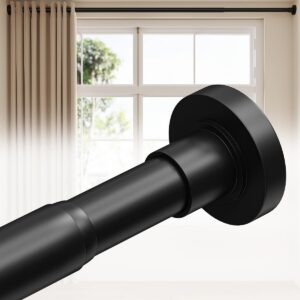 ALLZONE Spannvorhangstangen für Fenster 96 Zoll, robuste extra lange ohne Bohren, Outdoor-Gardinenstangen für Terrasse,A
