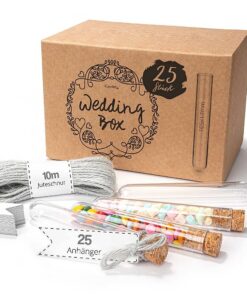 Tuuters 25x Kunststoff Reagenzgläser als Gast-Geschenk für Hochzeit Hochzeitsdeko