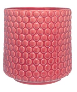 Retro Übertopf Nordring für Zimmerplanten,Vintage Dotty, Keramik, 15,5 cm Ø, rot