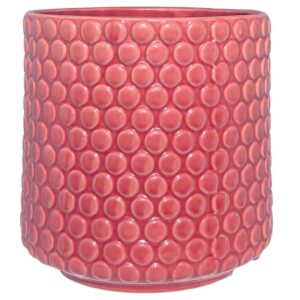 Retro Übertopf Nordring für Zimmerplanten,Vintage Dotty, Keramik, 15,5 cm Ø, rot