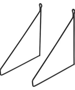 ML-Design Schwarz Metall Dreieckige Regalhalterungen für Wandmontage, ideal für Wohnzimmer und Büro, stärkende Wandhalte