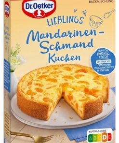 Dr. Oetker Mandarinen-Schmand Kuchen Backmischung für Frohe Backer mit fruchtig-frischem Geschmack & einfachen Zubereitu