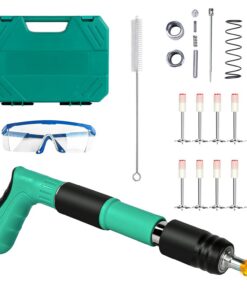 Hammer Gun mit 100 Runden Nägeln, Druckluft Nagelpistole für Stahl und Beton, ideal für Profis und Hobbyverzierer | Man