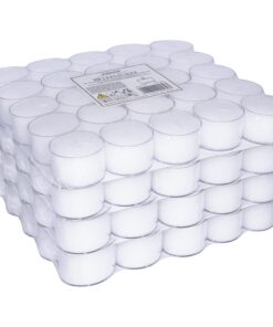 pajoma® Teelichte Weiß | unbeduftete Teelichter - 8 Std. Brenndauer, 20g Wachsgewicht, 26 x 40 mm | Dekorieren, Feiern,