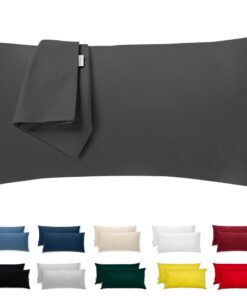 Kissenbezug 40x60 Baumwolle Premium Satin 2er Set für Bett und Sofa Deko Hypoallergen Anti-Milben