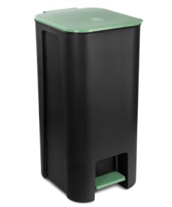 Recycling-Treteimer Set Grün 40L mit Mülltrennsystem für Küche und Pedal