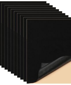 Selbtklebender Schwarz Velvet Fabric Sheet 10 Stück für Schmuckkästchen und Schubladeauskleidung