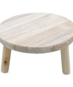Spetebo Holz Blumenhocker - massiv natürliches Holz - für indoor-dekor - 29 x 15 cm - mini Blumenteller Spetebo Naturbel