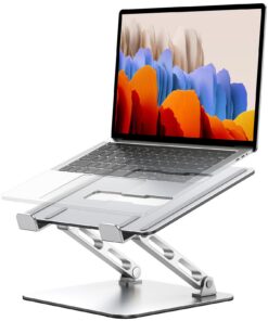 Babacom Höhenverstellbar Laptop Ständer Lapdesk Belüftet & Doppelstangen-Unterstützung, Ergonomisch für Notebook, Faltba