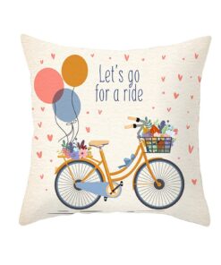 Bunt Let's Go for A Ride 45x45cm Kopfkissenbezug, Wohnzimmer und Schlafzimmer Deko | Bunt Let's Go for A Ride Polyester