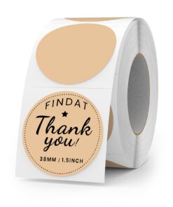 500 Stück Khaki 38 mm Runde Wasserdichtes Klebepunkte Aufkleber Büro Logo Design Drucker Etiketten für QR Versand