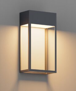 Klighten LED 24W Außenwandleuchte, Warmweiß Licht, Anthrazit Farbe, moderne Wandlampe für Garten, Terrasse und Eingang