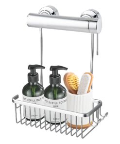 Duschablage zum hängen - Bohrenfrei - Duschregal für Dusche - Shampoo Halterung - Seifenhalter - 36 x 30 x 12 cm - Ohne