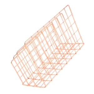 SHINEOFI 3 Metall Zeitschriftensammler für Büromaximal 30 Bücher klarer Bücherregal für Musikalben Tisch-Bücherständer m