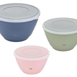 Emsa Prep&Bake 3er Set Kunststoff-Rührschüssel K325S3, spülmaschinenfest, perfekte Stabilität beim Mischen, raumsparend