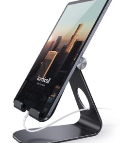 Lamicall Tablet Ständer Verstellbar - Universal Halterung für iPad Pro 2024, Samsung Tab, Tablet |7-13 Zoll - Schwarz -