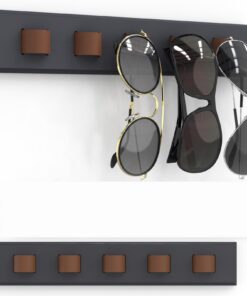 Wandmontagtes Brillenaufbewahrung Schwarzes Display für mehrere Brillen Sonnenbrillen Halterung - Brillenhalter Brillen
