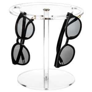 Nicunom Acryl-Sonnenbrillen-Halter für Schreibtisch und Kommode, drehscherbiger Ständer mit 360° Drehung,-transparenter