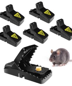 Fousenuk Testsieger Mausfalle, Wiederverwendbar, 6 Stück, Schlagfallen für Haus und Draußen, Mouse Trap