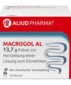 ALIUD PHARMA Macrogol AL, 13,7 g Pulver (50 Beutel) für Chronisch Verstopfte: Löschungsergoberfläche für entzündungsregu