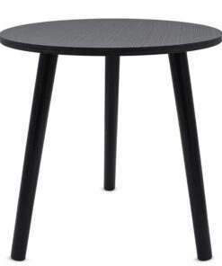 Spetebo schwarzer runder Beistelltisch mit 3 Beinen - Dekotisch für Couch und Kaffeeparty - 41 x 40 cm - Blumentisch und