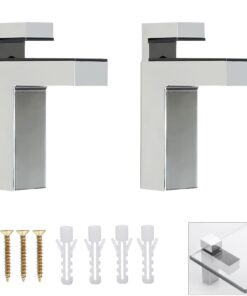 Verstellbare Glasregalhalterung Qikuver, Verstellbar für 5-30 mm Dicke Regale, Wandhalterung für Glasmöbel, zeitlos modi