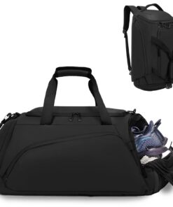 40L Sporttasche Herren Wasserdicht Schwarz für Fitness und Training Black