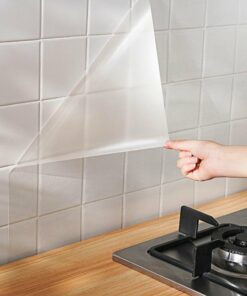 Möbel-Schutzfolie Küchenwand Transparenz Selbtklebend 5 Stück | Selbstklebende Buchdekorationsfolie Schutzfolie 60x300c