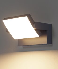 Klighten 35W Außenwandleuchte, Wasserdicht IP65, Anthrazit, Warmweiß 3000K, 2500 Lumen, Eingang Garten Terrasse