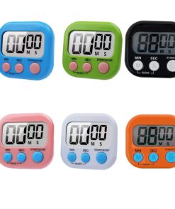 6er-Pack Großer Bildschirm Digitaler Küchentimer – Große Ziffern, Lauder Alarm, Magnetrückseite für Backen & Klassenzimm